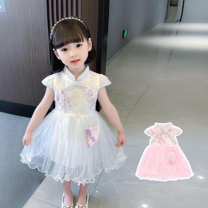 小黄鸭布咚女童旗袍连衣裙夏装2025新款儿童清新短袖复古唐装汉服,童装/婴儿装/亲子装,旗袍,淘宝优惠券,粉丝福利购,淘宝优惠卷