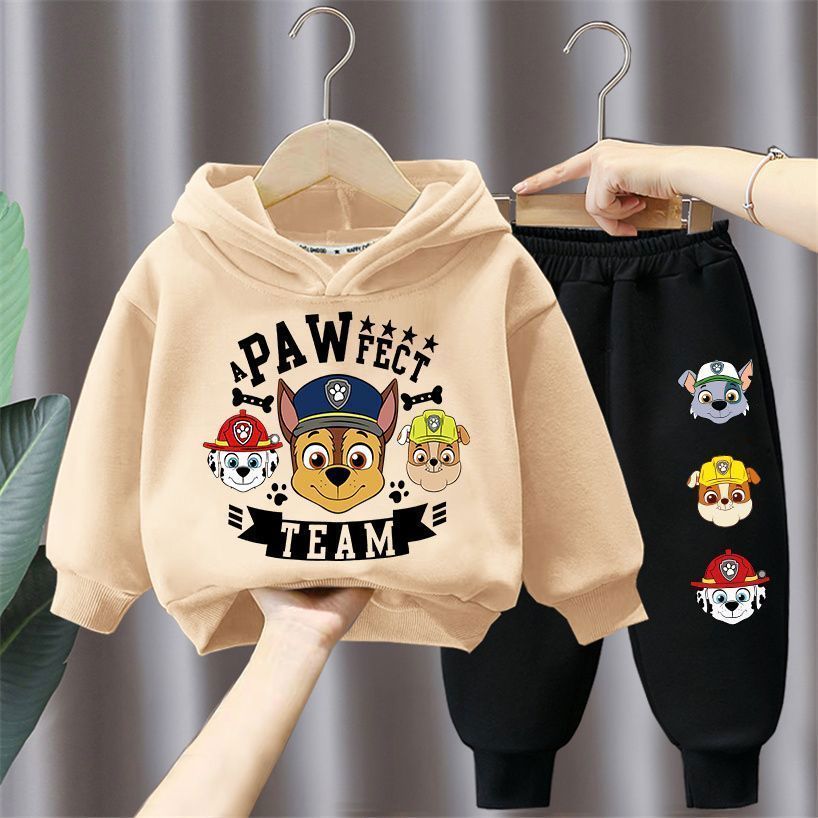 男童秋季连帽卫衣套装2024春秋新