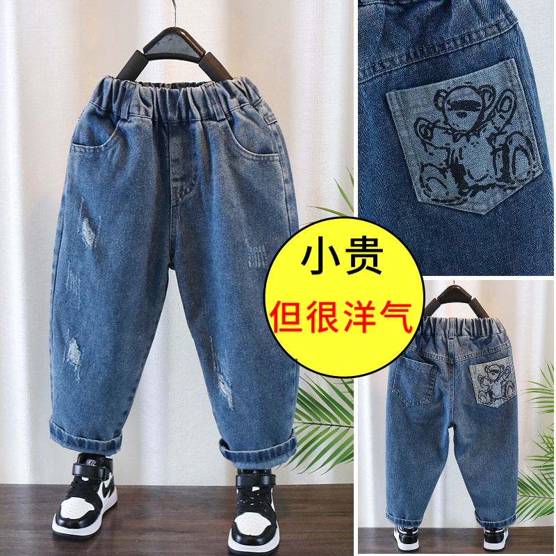 小黄鸭布咚男童裤子春秋2025新款