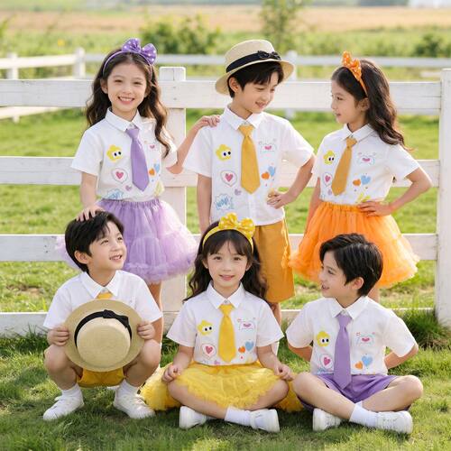 六一儿童啦啦队表演服装演出服潮