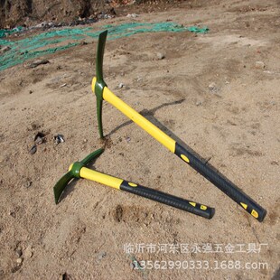 工具大军镐农用工具尖头十字镐 木柄户外2kg洋镐 消防镐