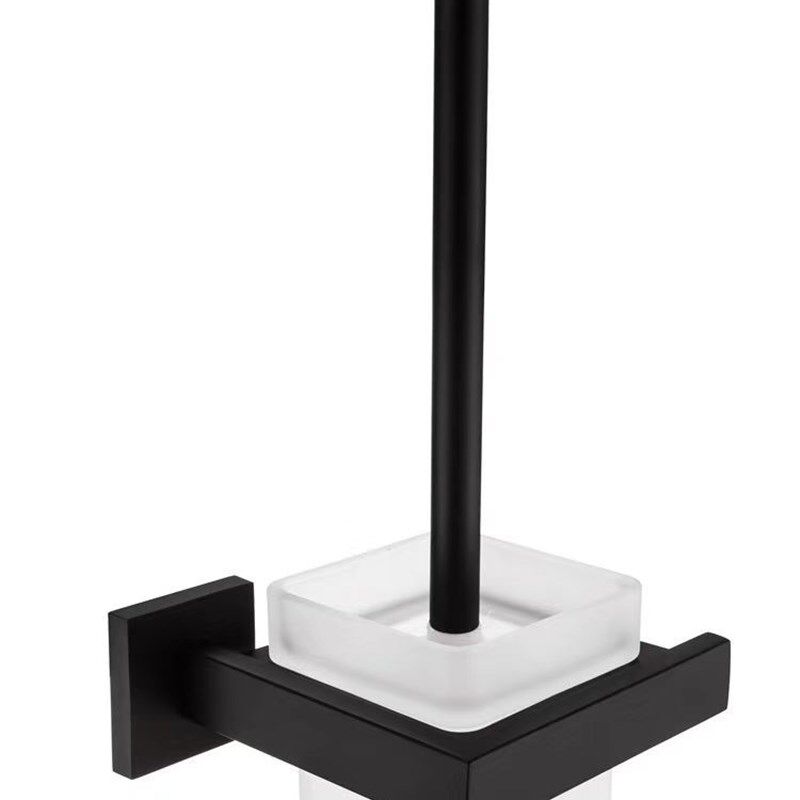 厂家毛巾架304不锈钢黑色浴巾架浴室配件打孔毛巾杆卫浴挂件套装