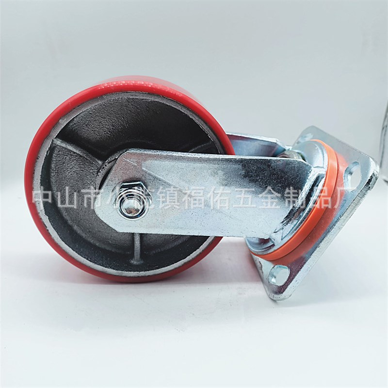 重型手推车脚轮平板车脚轮8寸6寸5寸4寸重型铁芯PU脚轮万向脚轮厂