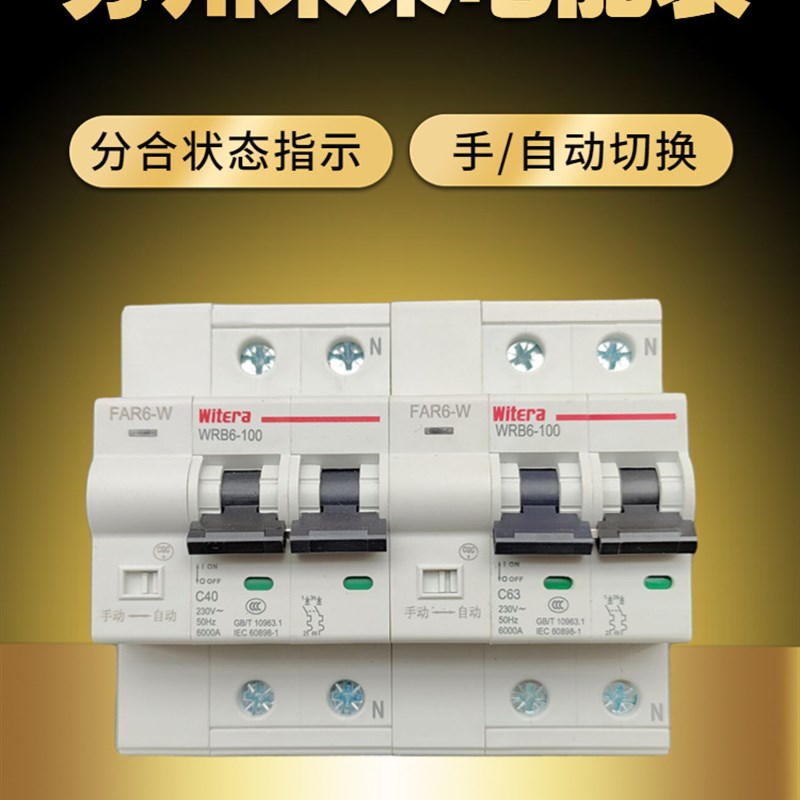 苏州电能表外置断路器WRB6-100 自动重合闸断路器 费控开关