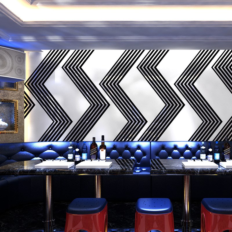 歌厅ktv主题包厢墙纸壁纸3d立体走廊闪光装饰背景墙酒吧壁布