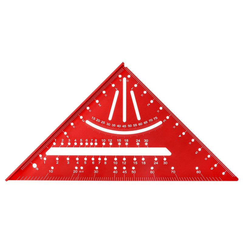 木工三角尺铝合金木工直角尺7inch英/公制90度角尺批