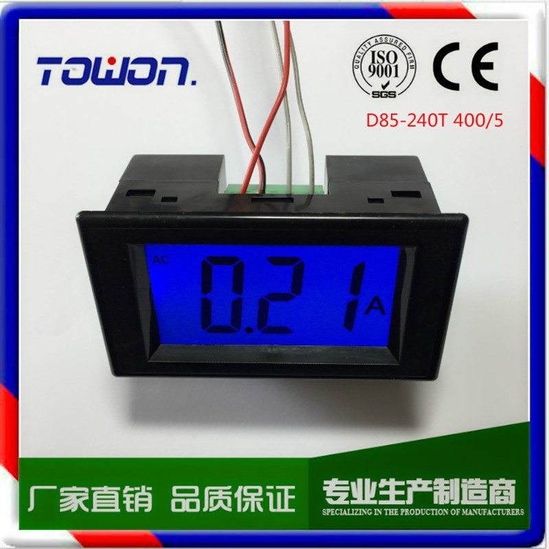 液晶数显交流电流表D85-240T 400A/5直接代替85L17指针式交流表头