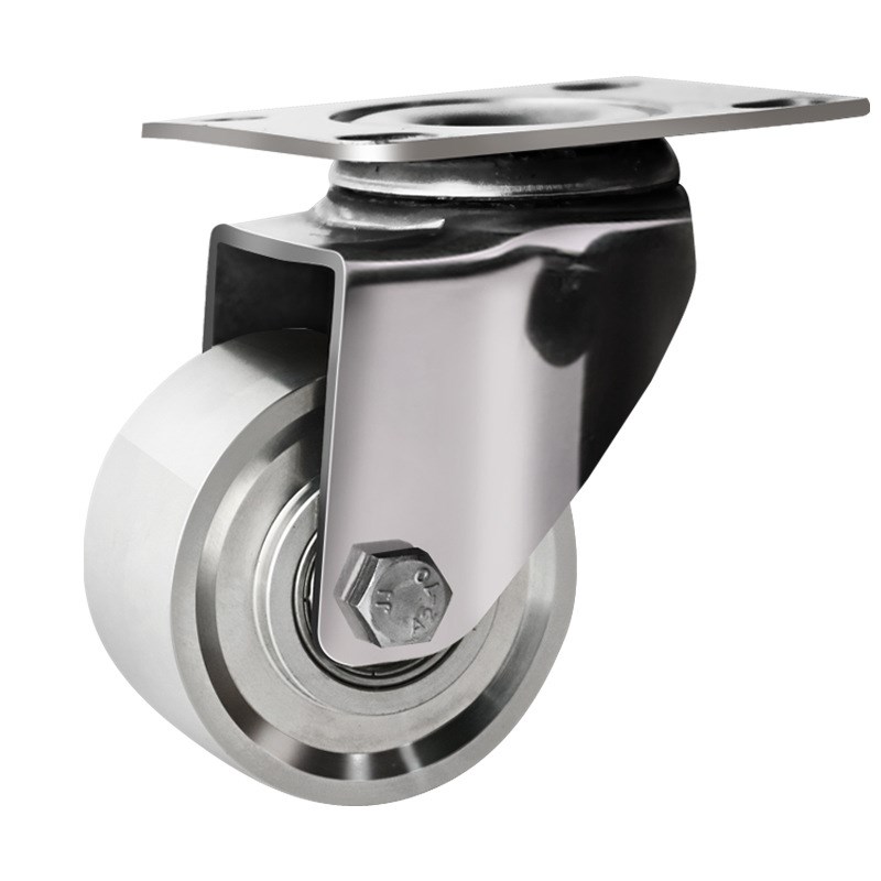 中型实心全不锈钢脚轮万向轮2寸3寸4寸5寸防锈工业万象轮推车轮子