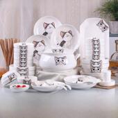 10人碗 112件套 中国餐具 大汤碗 创意组合 家用面碗 盘子