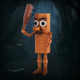 【AI山海经 木棍】脑腐动物Tungsahur Tralalero Tralala积木玩具