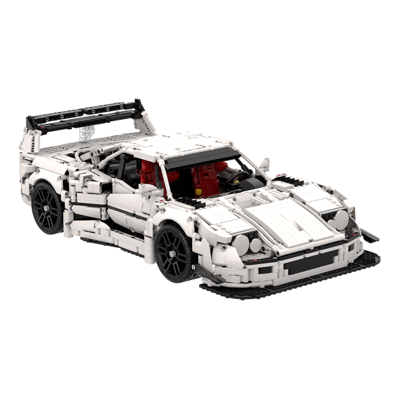 moc玩家法拉利f40自由行中国积木拼插礼品兼容拼装玩具益智礼物