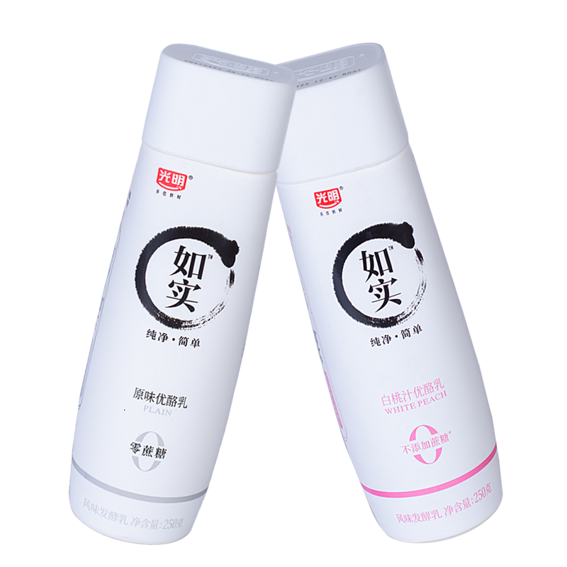 光明如实250g瓶装酸奶新鲜低温奶0蔗糖原味白桃可选风味发酵乳