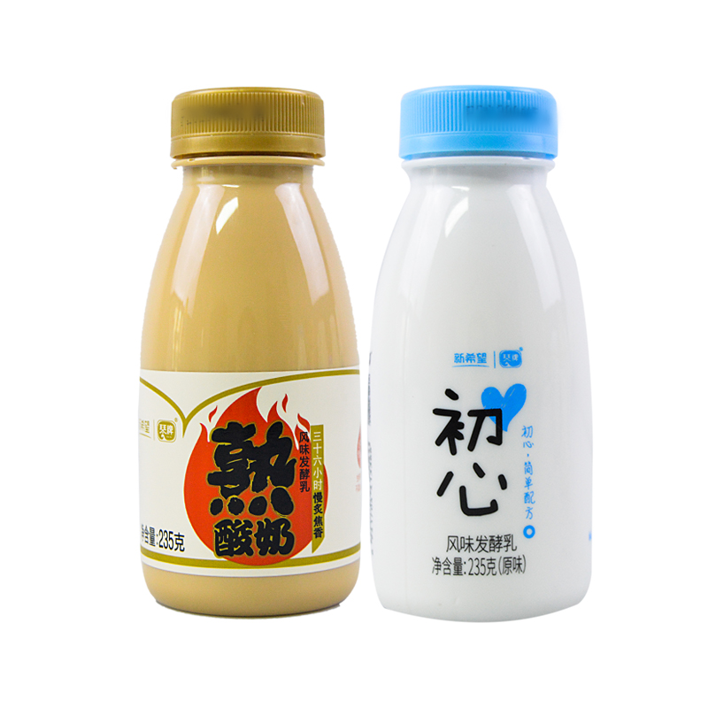 新希望初心235g瓶装酸奶炭烧熟酸奶口味可选新鲜低温营养早餐奶