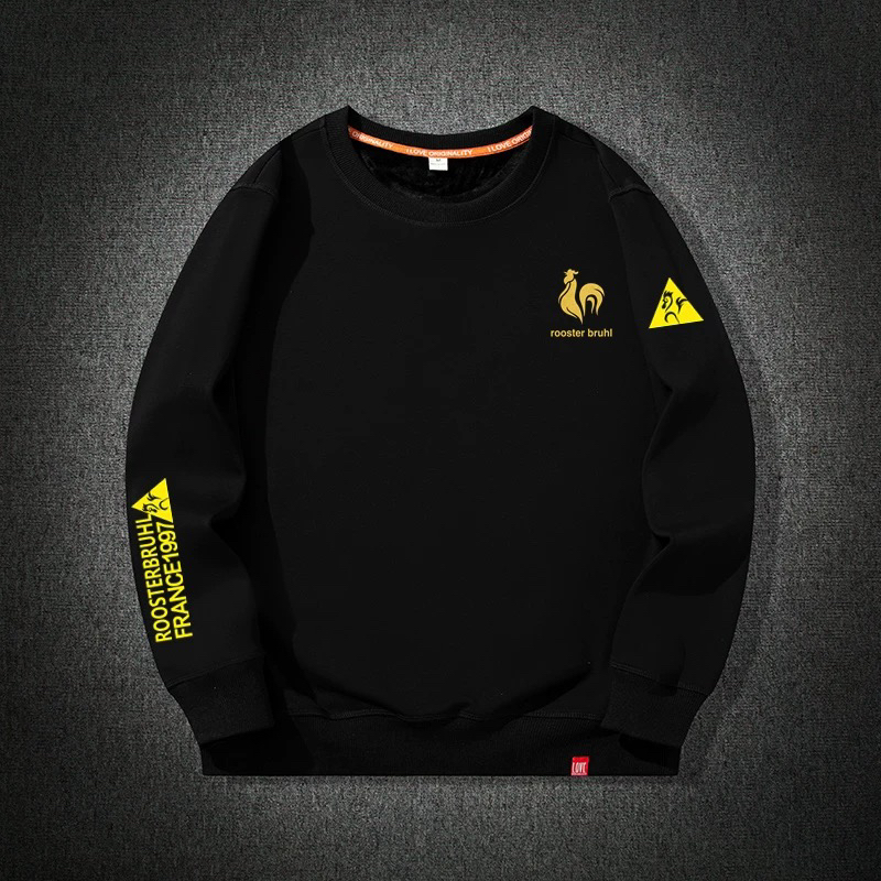 法国公鸡潮牌秋冬季男士圆领卫衣宽松大码休闲日常百搭时尚上衣潮