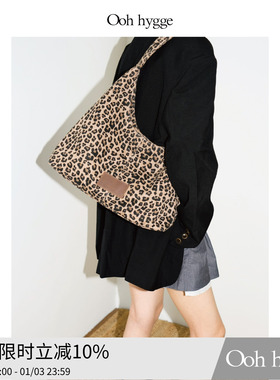 Oohhygge.Tri-Fauve Bag豹纹三角包通勤hobo包休闲手提单肩包