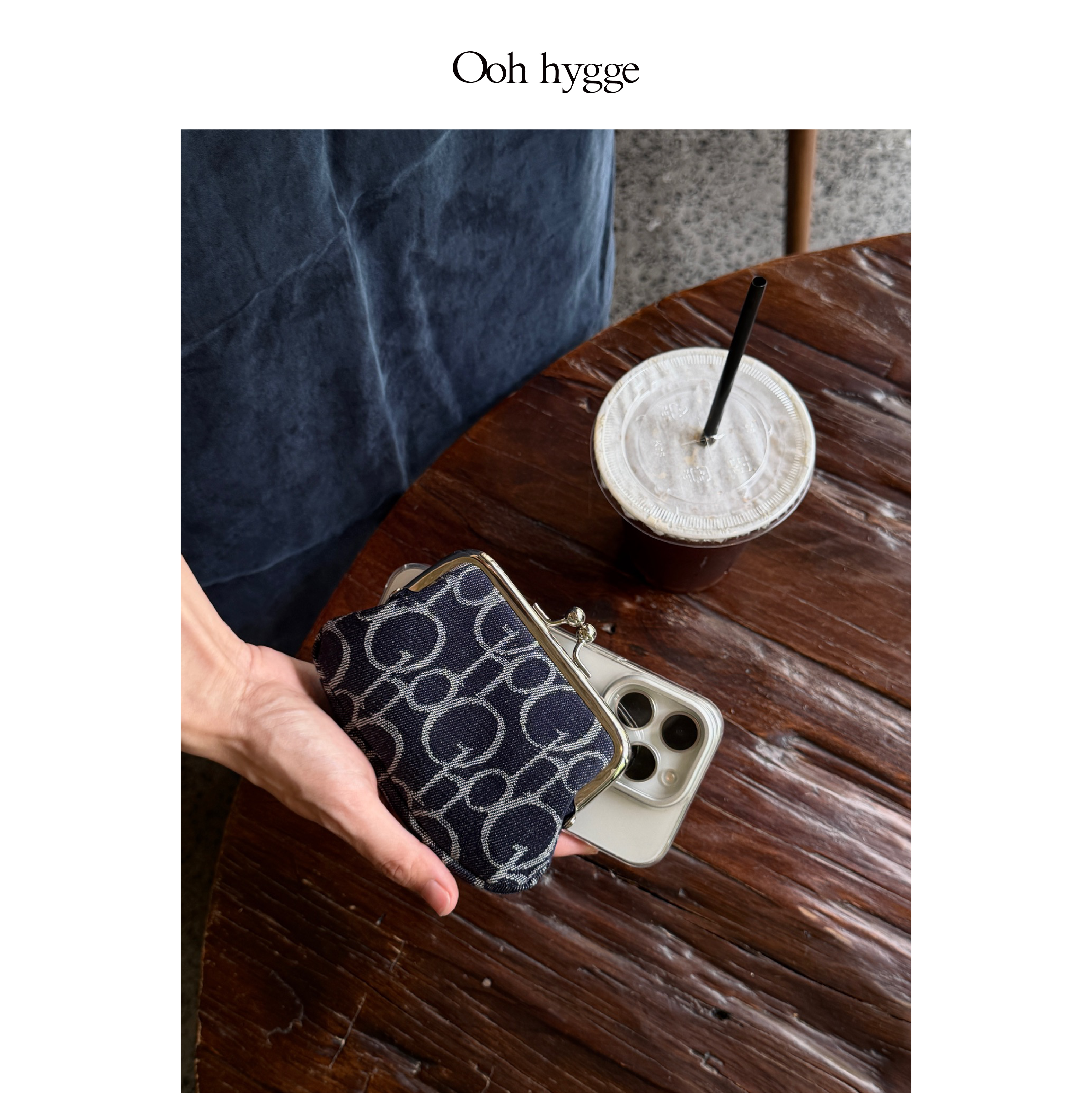Oohhygge D-Mono clasp 丹宁老花口金小包