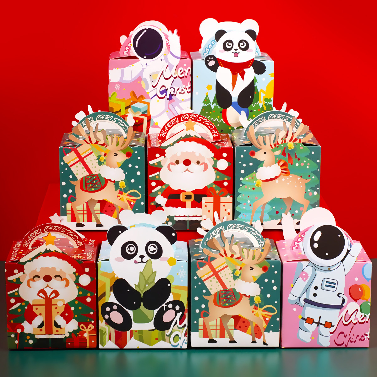 圣诞节苹果包装盒平安夜苹果礼盒平安果包装盒新款幼儿园礼物盒空