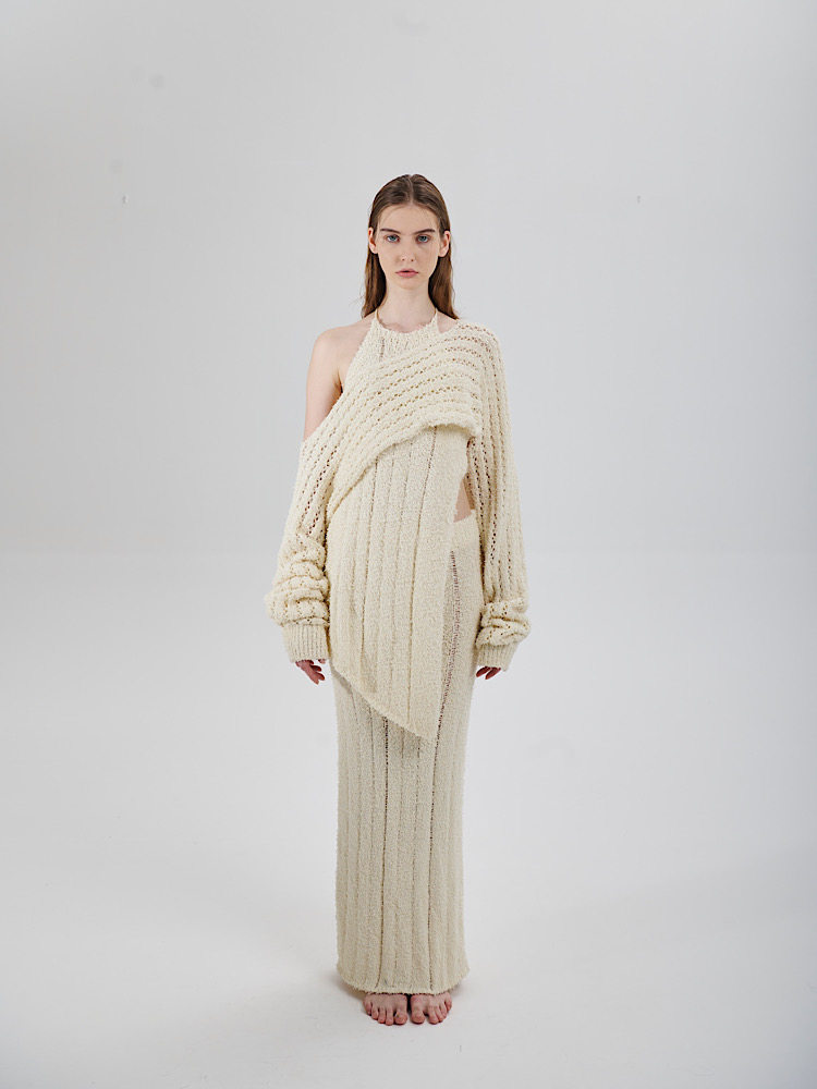 SOFARGOFA针织弹力性感系带套装