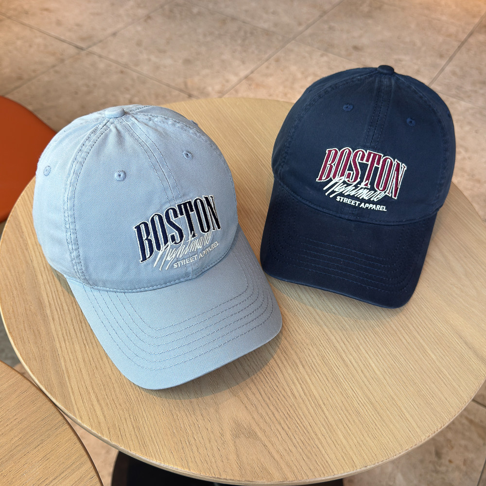 森莉韩版学院风字母刺绣鸭舌帽子女时尚百搭大头围情侣遮阳棒球帽