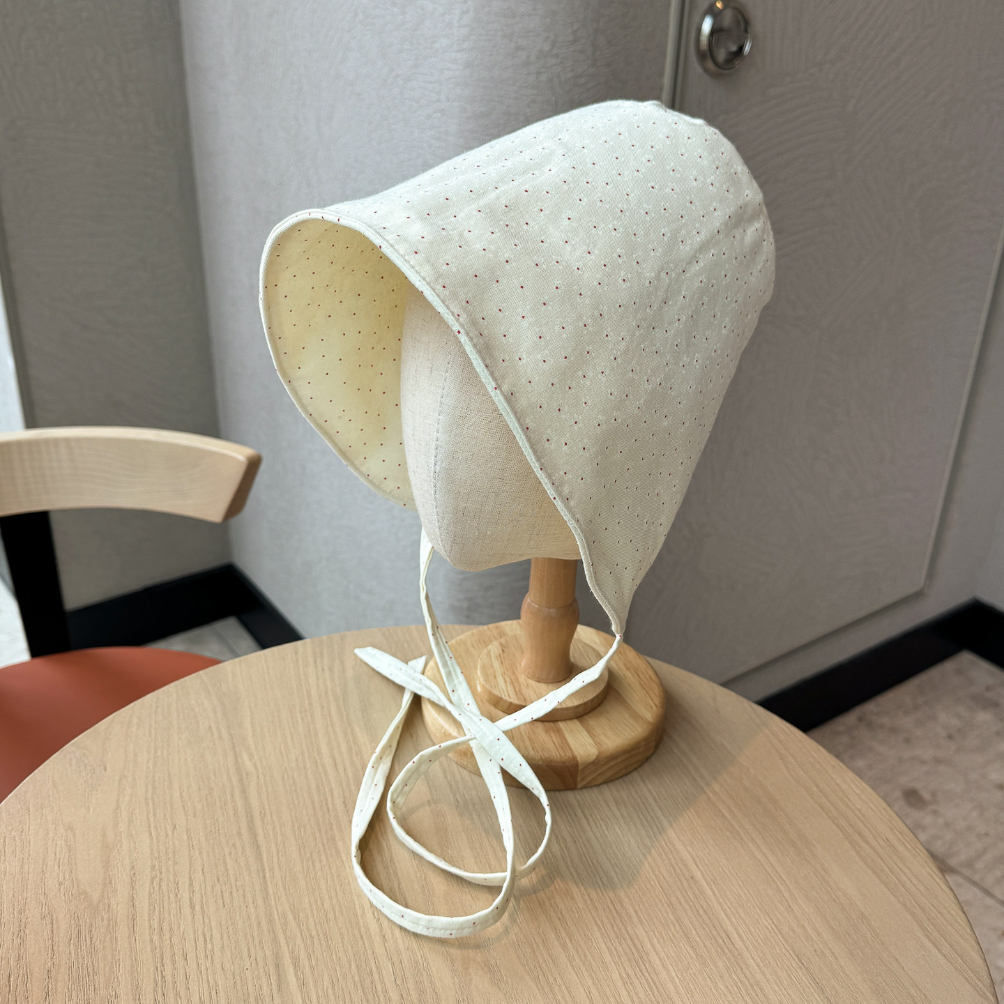 韩系碎花水桶帽绑带少女田园风