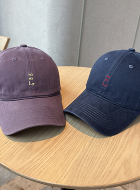 26年小字母刺绣软顶棒球帽子女TH家薄款透气显脸小简约情侣鸭舌帽