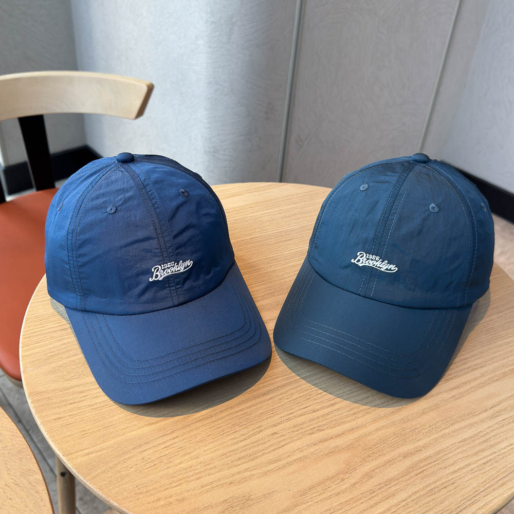 春夏速干英文字母简约鸭舌帽子男宽檐遮阳百搭运动透气防晒棒球帽