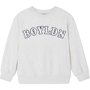 BOY童装男女童卫衣套装潮酷字母秋冬洋气时髦 灰色长袖长裤