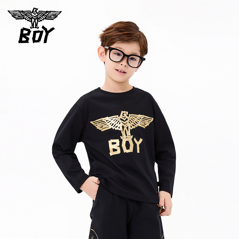 BOY童装25秋新款儿童长袖T恤时尚潮流休闲上衣男女童中大童,童装/婴儿装/亲子装,T恤,淘宝优惠券,粉丝福利购,淘宝优惠卷