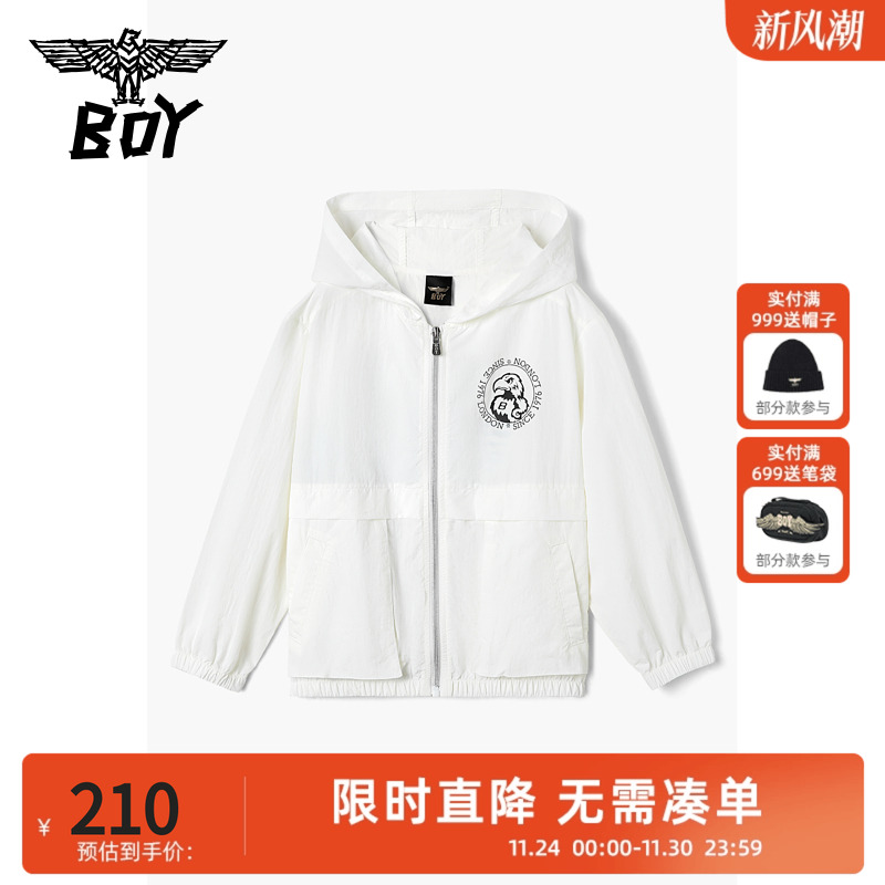 BOY童装潮流经典印花春季宽松外套男女童夹克时尚外搭