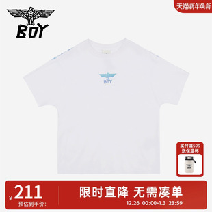 T恤时尚 儿童短袖 休闲上衣男童女童中大童 2025秋新款 BOY童装