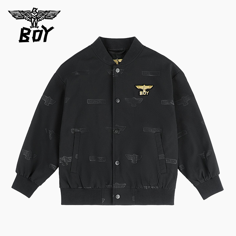 BOY童装 25春秋季潮牌轻薄满印棒球服外套上衣男女童中大童