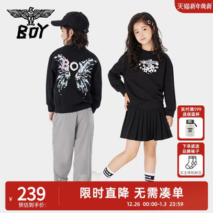 休闲长袖 儿童套头印花圆领卫衣潮流男童女童 春季 BOY童装