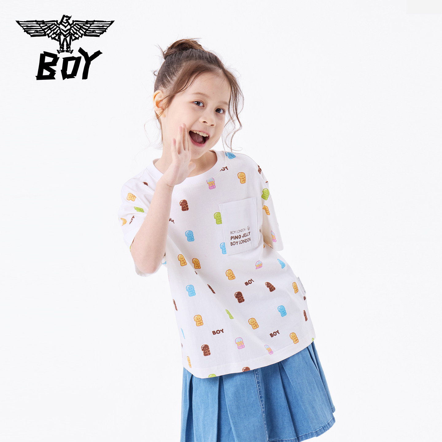 【SALE】BOY童装25夏新款潮牌短袖公仔T恤男女童中大童,童装/婴儿装/亲子装,T恤,淘宝优惠券,粉丝福利购,淘宝优惠卷