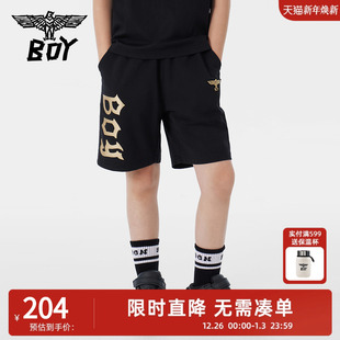 休闲短裤 BOY童装 侧边印花潮流时尚 宽松中裤 男女童 儿童夏季