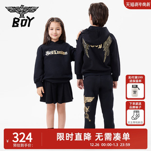 连帽套头卫衣男童女童 长袖 BOY童装 秋冬雄鹰展翅痞帅时尚