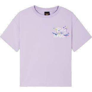 BOY童装 儿童夏季棉感短袖喷溅涂鸦舒适透气男女童百搭T恤