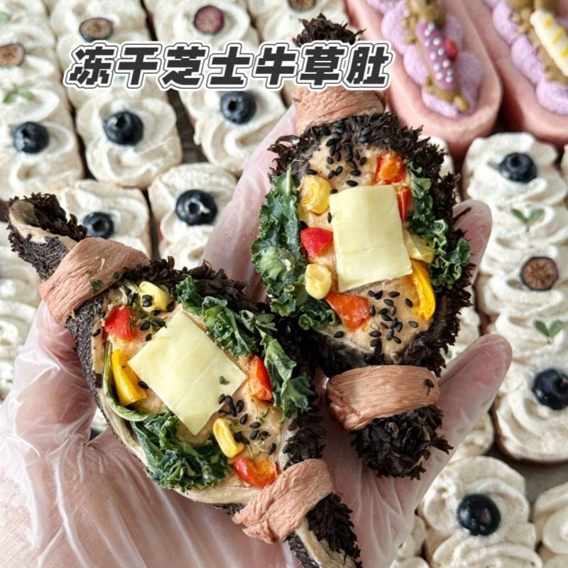 冻干芝士牛草肚猫狗零食调理肠胃