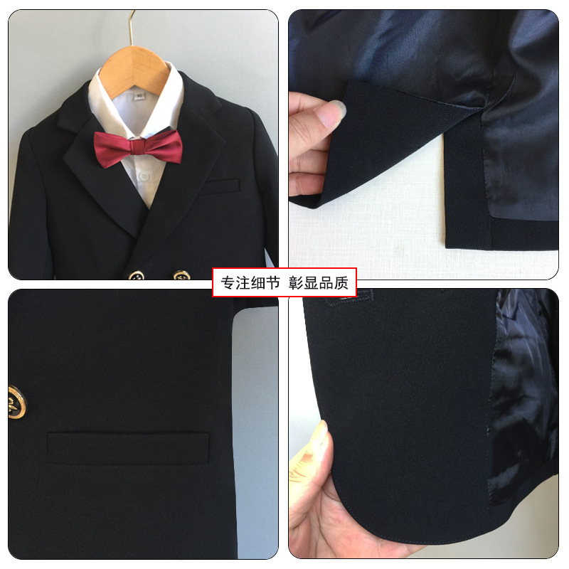 儿童小西装男2022春秋季宝宝周岁礼服男童时尚帅气英伦风休闲西服