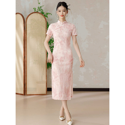 粉色旗袍绝美新中式订婚