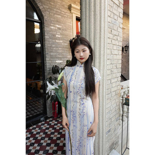 《九重紫》日常少女新中式古法旗袍气质复古国风连衣裙日常可穿