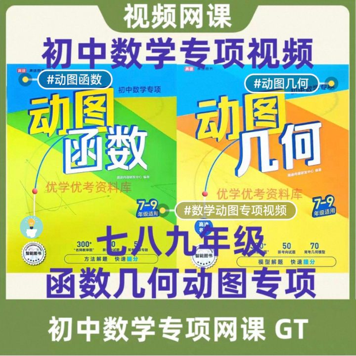 初中七八九年级图解数学解题技巧专项几何函数动图教学视频资料