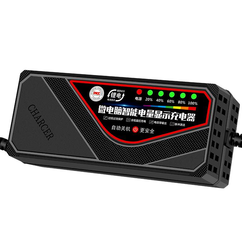 爱玛电动车充电器48v锂电池12ah电瓶车2a艾玛54.6v3a锂离子5a专用