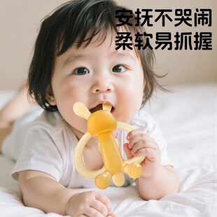 小兔子牙胶婴儿磨牙棒宝宝防吃手小月龄0-6月安抚蘑菇咬胶可啃咬