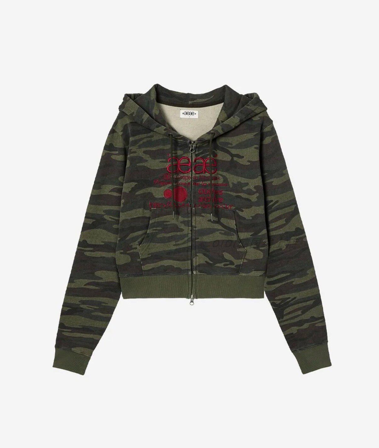 thumbnail for South Korea aeae hooded sweatshirt jacket cardigan camouflage polka dot star full print 2025 new model