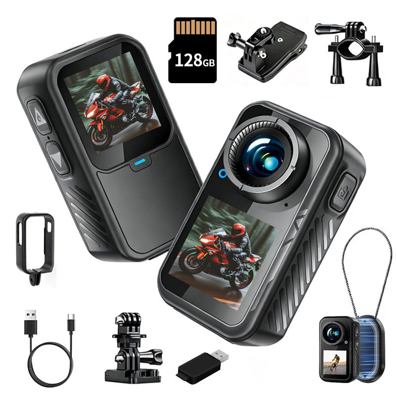 墨雪卿5K高清运动相机骑行防抖摩托车vlog摄像行车记录仪拇指相