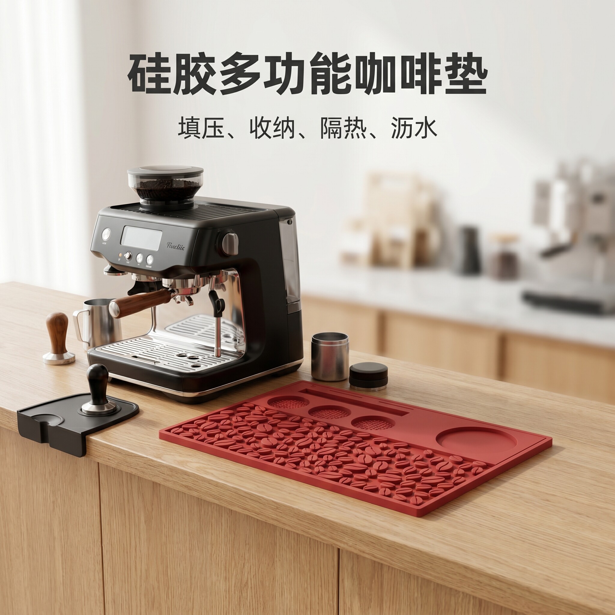 硅胶多功能咖啡吧台垫压粉垫隔热