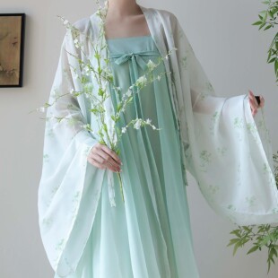 春婉归法门寺披衫齐胸吊带裙汉服汉元素宽松大摆国风春夏