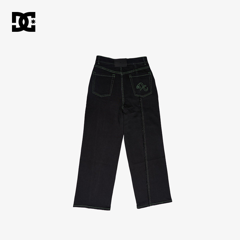 DCSHOES 정통 봄 트렌디 레트로 여성 대비 색 바느질 디자인 청바지 바지