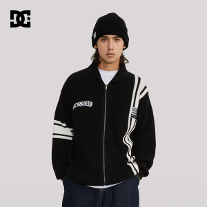 DCSHOES 官方正品春季休闲慵懒风针织衫个性复古拉链外套男女同款