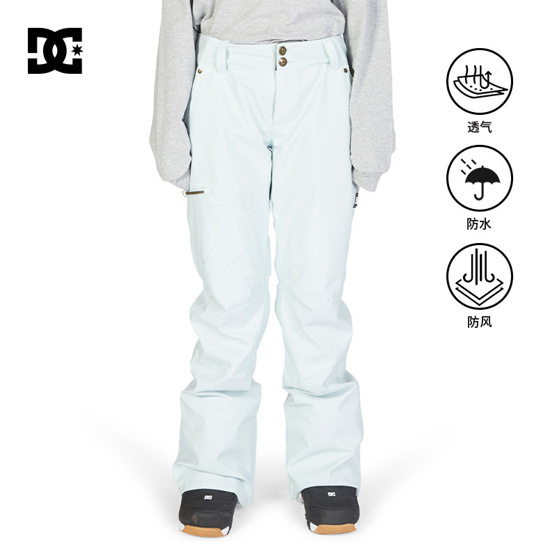 DCSHOES 官方正品雪季新品女士防水透气多口袋户外登山牛仔滑雪裤